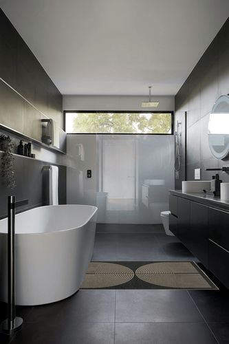 Lahome Modern Rainbow Easy Jute Rug, 3x5 Patio Rugs Washable Rugs for Entryway Farmhouse Black Area Rug, Non Slip Indoor Door Mat Contemporary Outdoor Porch Rug for Laundry Guestroom Room Decor in Black Modern Bathroom