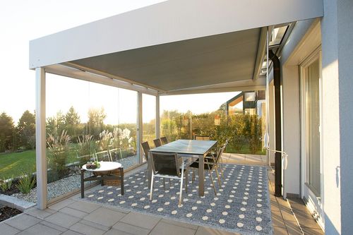 LUXE WEAVERS Modern Geometric Dots Blue 8x10 Area Rug in Silver and Grey Outdoor Patio