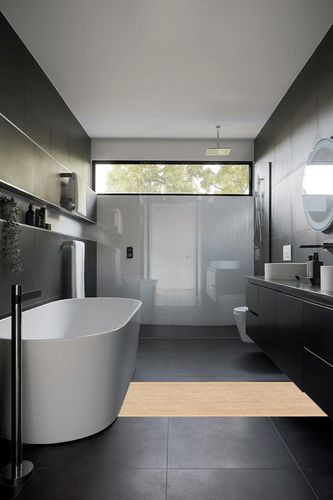 ‎Beige ‎Farmhouse ‎Non Slip ‎Kitchen, Bedroom, Living Room, Hallway, Dining Room ‎Area Rug in Black Modern Bathroom