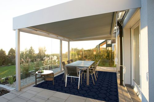 Garland Rug Sparta 8-Feet by 10-Feet Area Rug Navy in Silver and Grey Outdoor Patio