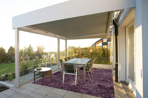 SAFAVIEH Ikat Collection Area Rug - 8' x 10', Purple, Handmade Wool, Ideal for The Living Room, Dining, Bedroom (IKT632V) in Silver and Grey Outdoor Patio