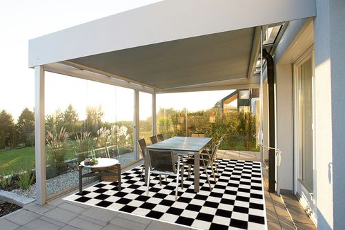 Luxe Weavers Modern Checkered Area Rug Black 8x10 Stain Resistant Carpet for Living Room in Silver and Grey Outdoor Patio