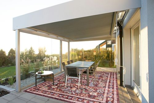 Loloi Rifle Paper Co. Maison Collection MAO-06 Red 8'-4" x 11'-6", .19" Pile Height, Area Rug in Silver and Grey Outdoor Patio