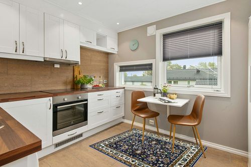 AllStar Rugs Blue 4x6 Traditional Area Rug (3' 9" x 5' 1") in Wood and White Small Kitchen