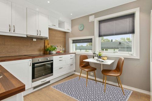 Caedon Geometric Farmhouse Indoor / Outdoor Non-Slip Rug Dakota Fields Rug Size ... in Wood and White Small Kitchen