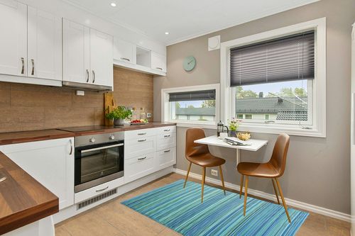 Fab Habitat Outdoor Rug - Waterproof, Fade Resistant, Crease-Free - Premium Recycled Plastic - Striped - Patio, Deck, Porch, Balcony, Laundry Room - Cancun - Turquoise & Moss Green - 4 x 6 ft in Wood and White Small Kitchen