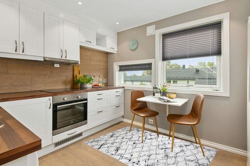 Landgrove Geometric Gray/Ivory Area Rug 17 Stories Rug Size: Rectangle 3'6" x 5'6" in Wood and White Small Kitchen