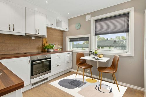 Abani Rugs Cream and Gray 4 ft. X 6 ft. Mid-Century Rug with Circles and Lines. Neutral Tones of Cream, Gray and a pop of Yellow. Minimalistic Design Turkish Stain Resistant Area Rug. in Wood and White Small Kitchen