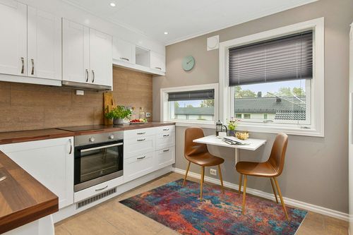 Nourison Celestial Red/Blue Atlantic 3'11" x 5'11" Area Rug, Contemporary, Abstract, Easy -Cleaning, Non Shedding, Bed Room, Living Room, Dining Room, Kitchen, (4' x 6') in Wood and White Small Kitchen