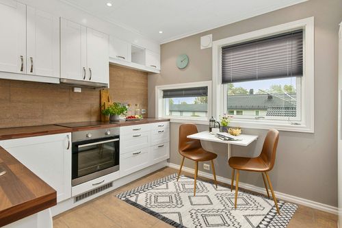 JONATHAN Y MOH200A-4 Amir Moroccan Beni Souk Indoor Area-Rug Bohemian Farmhouse Rustic Geometric Easy-Cleaning Bedroom Kitchen Living Room Non Shedding, 4 X 6, Cream,Black in Wood and White Small Kitchen