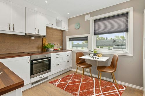 nuLOOM Thigpen Contemporary Area Rug, 4x6, Dark Orange in Wood and White Small Kitchen