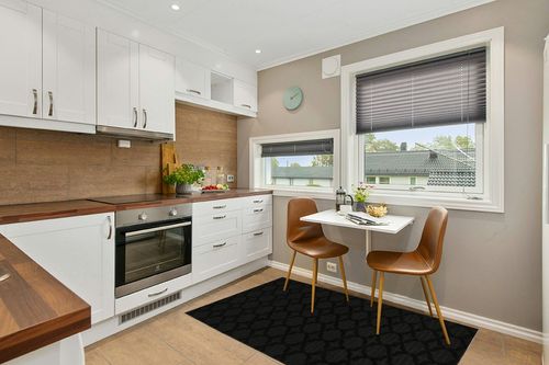 Garland Rug Sparta 4 ft. x 6 ft. Area Rug Black in Wood and White Small Kitchen
