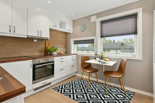 Lahome Area Rug 4x6 Rug Washable Rugs for Living Room Black and White Rugs for Bedroom, Moroccan Boho Trellis Non Slip Low Pile Stain Resistant Indoor Printed Floor Carpet for Kitchen Entryway in Wood and White Small Kitchen