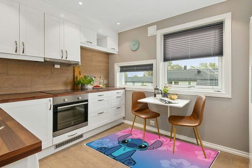 KLGB Large Anime Rug Little Blue Monster Rug for Stitch, Non-Slip Bathroom Rugs, Kitchen Rugs Velvet Carpet Floor Mat Rugs for Bedroom (Little Blue Monster 4, 36"x24") in Wood and White Small Kitchen