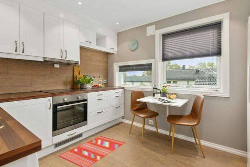 Dash and Albert Chester Kilim Handwoven Wool Rug, 2 X 3 Feet, Yellow/Orange/Blue Stripe Pattern in Wood and White Small Kitchen