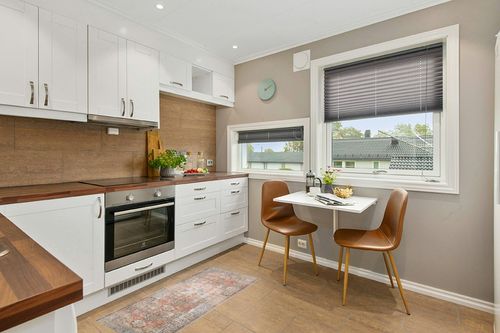 Loloi II Loren Collection LQ-15 Terracotta/Sky 2'-3" x 3'-9" Accent Rug in Wood and White Small Kitchen