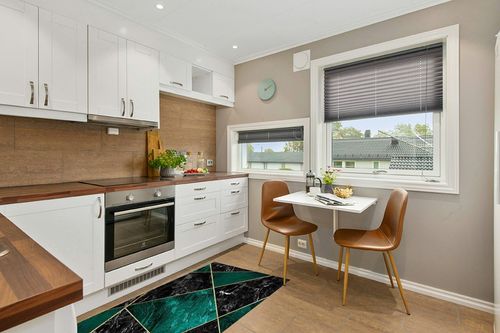 Emerald Green Area Rugs in Wood and White Small Kitchen
