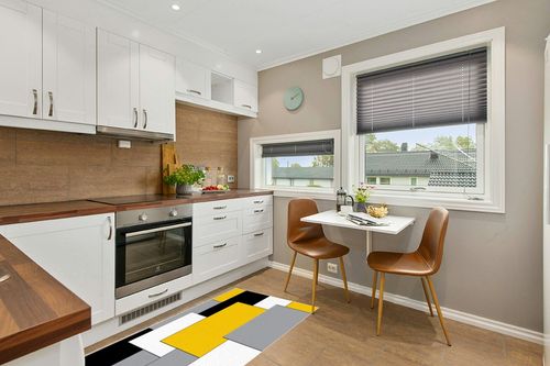 Washable Area Rug 3'x5', Yellow Black and Gray Geometric Pattern Modern Abstract Art Soft Indoor Outdoor Floor Carpet, Non-Slip Ultra-Thin Area Rugs for Living Room/Bedroom/Kitchen Aesthetic Decor in Wood and White Small Kitchen