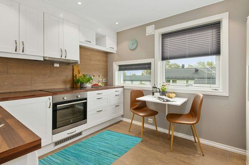 100% Cotton Rag Rug 3x5 Feet (36"x60") Multicolor Chindi Rug - Hand Woven & Reversible for Living Room Kitchen Entryway Rug - Teal in Wood and White Small Kitchen