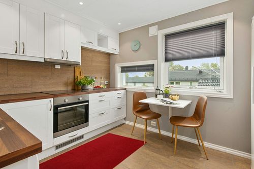 Bright House Solid Color Area Rug Red - 3' x 5' A-DC4 in Wood and White Small Kitchen