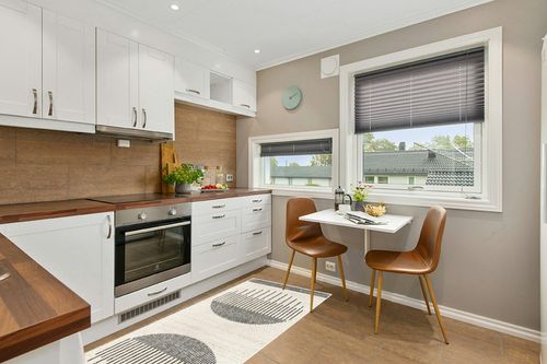 Artistic Weavers Penrod Modern Geometric Runner Area Rug,2'7" x 7'3",Black/Ivory in Wood and White Small Kitchen