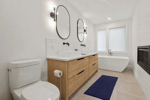 Ultra Soft Faux Living Room Rug in Scandinavian Neutral bathroom