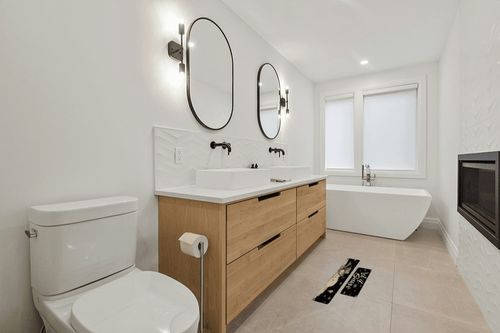 Artoid Mode Let It Snow Snowflake Snowman Light Christmas Decorative Kitchen Mats Set of 2, Home Party Low-Profile Kitchen Rugs - 17x29 and 17x47 Inch in Scandinavian Neutral bathroom