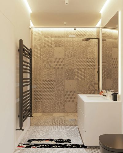 Artoid Mode Snowman Deer Let It Snow Snowflake Christmas Kitchen Mats Set of 2, Winter Decor Low-Profile Kitchen Rugs for Floor - 17x29 and 17x47 Inch in White Tiled Bathroom