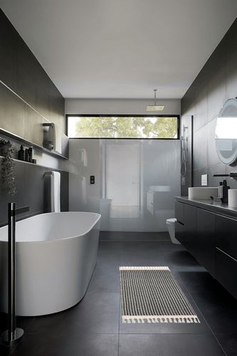 Lahome Boho Rugs for Entryway, 2x5 Laundry Room Rug Lightweigh Cotton Washable Runner Rug with Tassels, Farmhouse Black Bath Door Mats Indoor Non-Shedding Rug Runners for Hallways Bedroom Gifts in Black Modern Bathroom