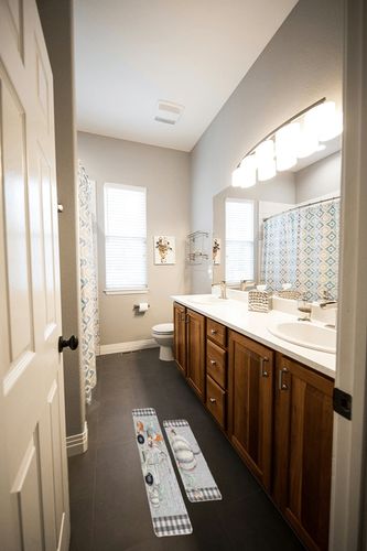 Artoid Mode Buffalo Plaid Pumpkin Truck Leaves Fall Kitchen Mats Set of 2, Home Decor Low-Profile Kitchen Rugs for Floor - 17x29 and 17x47 Inch in Wooden and Grey Bathroom