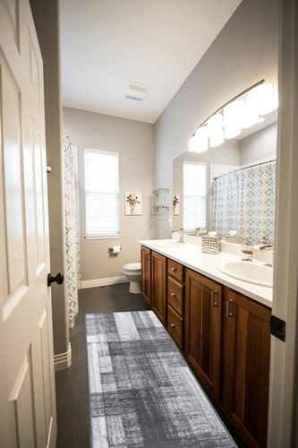 Rugshop Contemporary Distressed Design Soft Runner Rug 2'x7' Gray in Wooden and Grey Bathroom