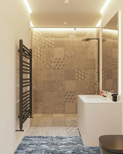 NATOLIA DECOR Runner for Bedroom in White Tiled Bathroom