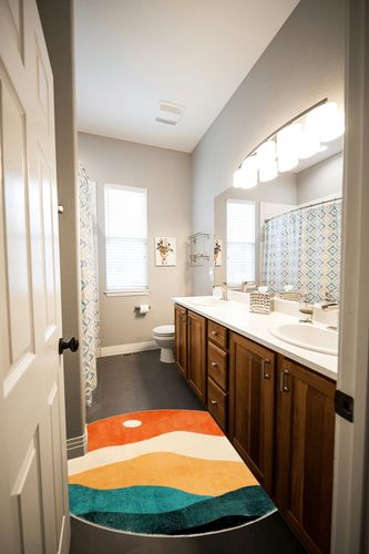 Sungea Abstract Round Rug for Bedroom 4ft, Faux Wool Soft Area Circle Rug, Farmhouse Washable Low Pile Throw Rugs, Carpet for Living Room Sofa Nursery Kids Room Decor in Wooden and Grey Bathroom