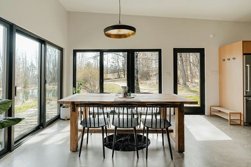 Black Round Area Rug, 3ft, Black and White Marble Texture Circular Floor Mats for Bedroom Abstract Modern Indoor Area Carpets for Living Dinning Room Bedroom Bathroom Modern Home Decorate in Scandinavian Dining Room with Rectangular Table