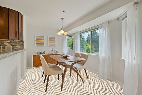 nuLOOM Vania Chevron Jute Area Rug, 10x13, Off-white in Modern White Dining Room with Wooden Accents