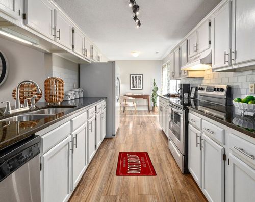 ROMAMIGO Laundry Room Rug Runner Non Slip Laundry Mats Mudroom Runner Farmhouse Kitchen Floor Mat Bathroom Laundry Room Decor Accessories(Red, 20 X 47 inch) in White Traditional Kitchen