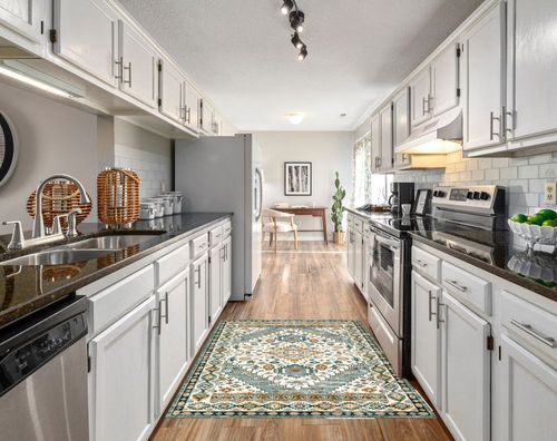 CHOSHOME Area Rug - 5x7 Low-Pile Machine Washable Rug Vintage Rug with Non-Slip Backing, Non-Shedding Indoor Floor Rugs for Living Room Bedroom Kitchen Laundry Home Office Carpet,Green in White Traditional Kitchen