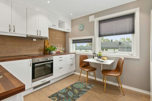 Maples Rugs Reggie Floral Runner Rug Non Skid Washable Hallway Entry Carpet [Made in USA], Multi, 1'8 x 4' in Wood and White Small Kitchen