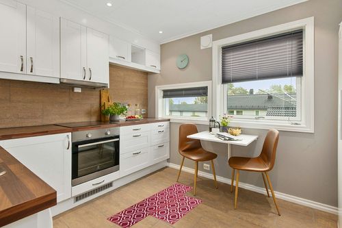 Magstonee 2 Pieces Kitchen Rug TPR Backing Mat for Doorway Bathroom Runner Rug Set (15"x23"+15"x47", Red) in Wood and White Small Kitchen