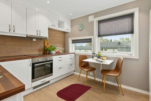 BEQHAUSE 30x18 Inch Kitchen Rug Mats, Durable Anti-Slip Absorbent Dirt-Resistant Kitchen Rug Pet Mat Machine Washable (Red) in Wood and White Small Kitchen