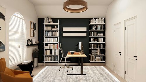 nuLOOM Brooke Shag Tasseled Area Rug, 5' 3" x 7' 7", Ivory in White and Black Home Office