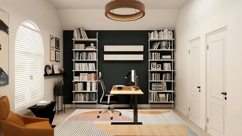 Rugs for Living Room- Large Area Rug, Yellow Striped Rug, Indoor Area Rug with Jute Backing, Anti-Skid Carpet(Yellow, 6' 5" x 9' 5") in White and Black Home Office