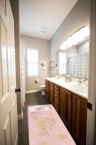 Hallway Runner Rug,Merry Christmas Santa Snowflake Xmas Winter Pink Non Slip Water Absorbent Rug Indoor Entrance Floor Mat Runner for Home Garage Kitchen Laundry 19.7x63in in Wooden and Grey Bathroom