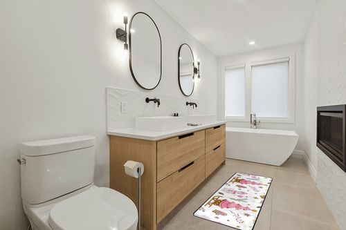 Pink Christmas Snowman Area Rug Non Skid, Winter Theme Xmas Washable Hallway Runner Rugs Laundry Room Rug Mats Soft Kitchen Absorbent Floor Mat Carpet for Entrance Bedroom Living Room 72x24in in Scandinavian Neutral bathroom