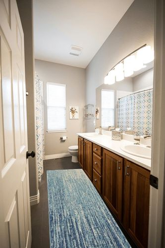 Nourison Passion Abstract Navy/Light Blue 2'2" x 7'6" Area -Rug, Easy -Cleaning, Non Shedding, Bed Room, Living Room, Dining Room, Kitchen (2x8) in Wooden and Grey Bathroom