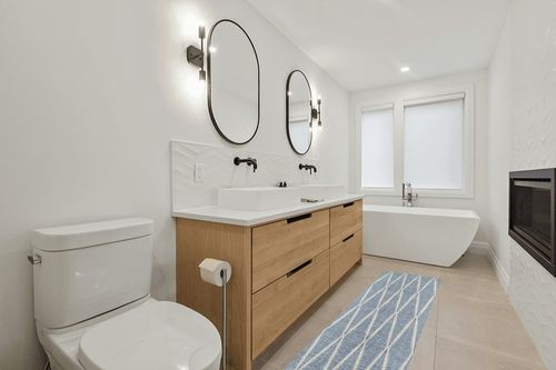 Erin Gates by Momeni River Beacon Denim Hand Woven Indoor Outdoor Area Rug, 2'3" X 8' Size Mat for Living Room, Bedroom, Dining Room, Nursery, Hallways, and Home Office in Scandinavian Neutral bathroom