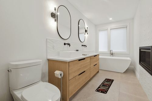 Artoid Mode Xmas Trees Snowflake Christmas Doormat, Winter Home Decor Low-Profile Switch Rug Door Mat Floor Mat for Indoor Outdoor 17x47 Inch in Scandinavian Neutral bathroom