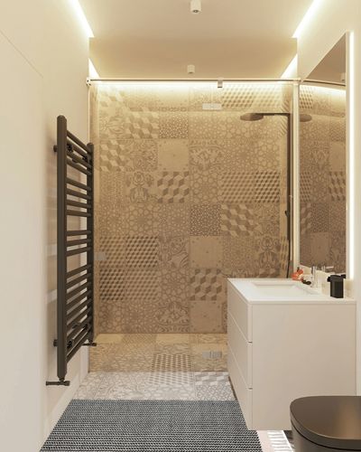 Lahome Boho Rugs for Entryway, 2x5 Laundry Room Rug Lightweigh Cotton Washable Runner Rug with Tassels, Farmhouse Black Bath Door Mats Indoor Non-Shedding Rug Runners for Hallways Bedroom Gifts in White Tiled Bathroom