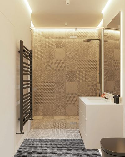 Lahome Boho Hallway Runner Rug, 2x6 Laundry Room Lightweight Entry Woven Cotton Throw Mat with Tassels, Farmhouse Non-Shedding Washable Black Low Pile Runner for Kitchen Bathroom in White Tiled Bathroom