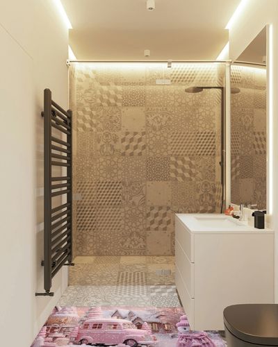 Kitchen Rugs Long Floor Door Mats Absorbent Entryway Rug Winter Christmas Farm Pink Car Indoor Carpet Non-Slip Area Runner,Wood Barn Snowy Scene Entrance Doormat for Bedroom Bathroom in White Tiled Bathroom